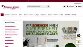 What Alles-zum-schlafen.de website looked like in 2021 (3 years ago)