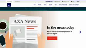 What Axa.ae website looked like in 2021 (3 years ago)