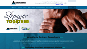 What Anesthesiallc.com website looked like in 2021 (3 years ago)