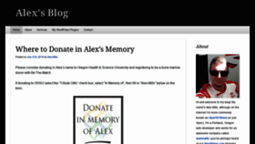 What Alex.blog website looked like in 2021 (3 years ago)