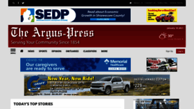 What Argus-press.com website looked like in 2021 (4 years ago)