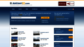 What Aircraft24.com website looked like in 2021 (3 years ago)