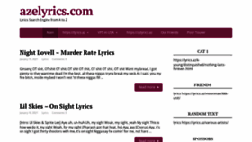 What Azelyrics.com website looked like in 2021 (3 years ago)