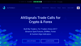 What Altsignals.io website looked like in 2021 (3 years ago)