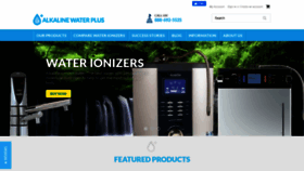 What Alkalinewaterplus.com website looked like in 2021 (3 years ago)