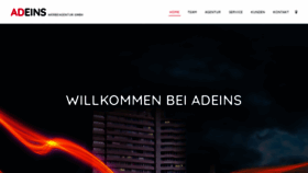 What Adeins.at website looked like in 2021 (3 years ago)