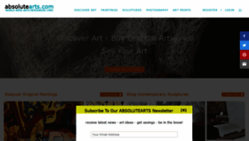 What Absolutearts.com website looked like in 2021 (3 years ago)