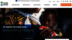 What Actionagainsthunger.org website looked like in 2021 (3 years ago)