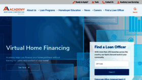 What Academymortgage.com website looked like in 2021 (3 years ago)