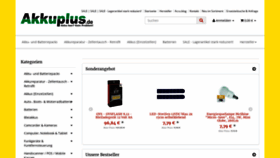 What Akkuplus.de website looked like in 2021 (3 years ago)