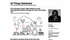 What Allthingsdistributed.com website looked like in 2021 (3 years ago)