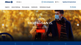 What Allianz.hu website looked like in 2021 (3 years ago)