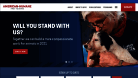 What Americanhumane.org website looked like in 2021 (3 years ago)