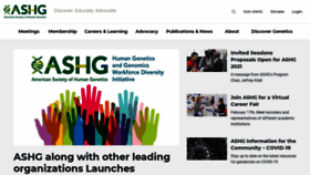 What Ashg.org website looked like in 2021 (3 years ago)