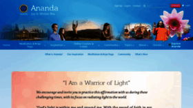 What Ananda.org website looked like in 2021 (3 years ago)