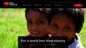 What Antislavery.org website looked like in 2021 (3 years ago)