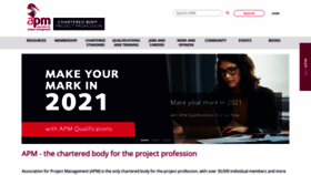 What Apm.org.uk website looked like in 2021 (3 years ago)