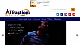 What Attractionsmagazine.com website looked like in 2021 (3 years ago)