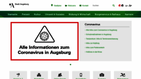 What Augsburg.de website looked like in 2021 (3 years ago)