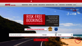 What Avis.com.au website looked like in 2021 (5 years ago)