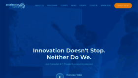 What Acceleratorcentre.com website looked like in 2021 (3 years ago)