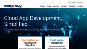 What Appeon.com website looked like in 2021 (4 years ago)