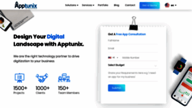 What Apptunix.com website looked like in 2021 (3 years ago)