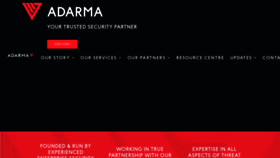 What Adarma.com website looked like in 2021 (3 years ago)