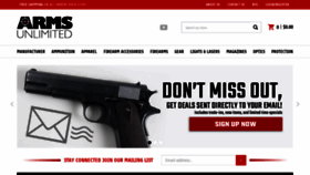 What Armsunlimited.com website looked like in 2021 (4 years ago)