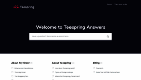What Answers.teespring.com website looked like in 2021 (3 years ago)