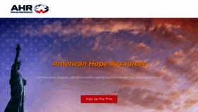 What Americanhoperesources.com website looked like in 2021 (3 years ago)