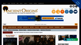 What Ancient-origins.net website looked like in 2021 (3 years ago)