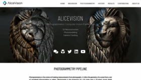 What Alicevision.org website looked like in 2021 (3 years ago)