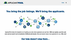 What Applicantpool.com website looked like in 2021 (3 years ago)