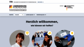 What Anerkennung-in-deutschland.de website looked like in 2021 (3 years ago)