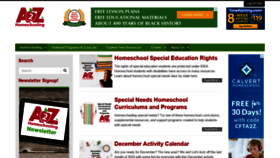 What A2zhomeschooling.com website looked like in 2021 (3 years ago)