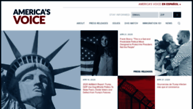 What Americasvoice.org website looked like in 2021 (3 years ago)