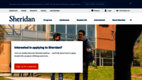 What Academics.sheridancollege.ca website looked like in 2021 (3 years ago)