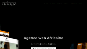 What Adage.africa website looked like in 2021 (3 years ago)