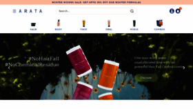 What Arata.in website looked like in 2021 (4 years ago)