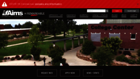 What Aims.edu website looked like in 2021 (4 years ago)