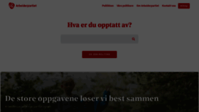 What Arbeiderpartiet.no website looked like in 2021 (3 years ago)