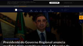 What Azores.gov.pt website looked like in 2021 (3 years ago)