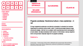 What Asociacija.si website looked like in 2021 (3 years ago)