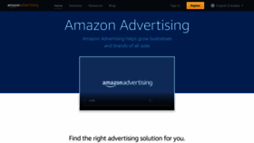 What Advertising.amazon.ca website looked like in 2021 (5 years ago)
