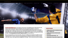 What Asiansoccerpredictions.com website looked like in 2021 (3 years ago)