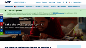 What Actstudent.org website looked like in 2021 (3 years ago)