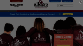 What Allegrodance.com website looked like in 2021 (3 years ago)