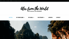 What Alexfromtheworld.com website looked like in 2021 (3 years ago)