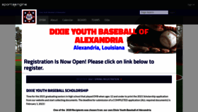 What Alexandriadixiebaseball.com website looked like in 2021 (3 years ago)